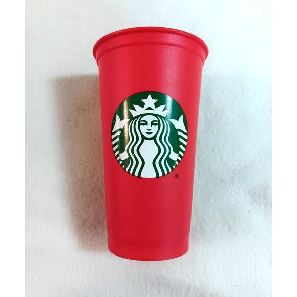 Lot of 5 Starbucks tumblers 16 oz. plastic w/ 1 lid - Easter, mermaid, other - Picture 8 of 9